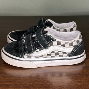 Vans Black and White Checkered Kids Sneakers